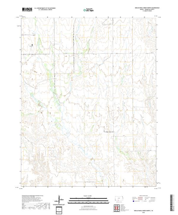 US Topo 7.5-minute map for Nescatunga Creek North KS