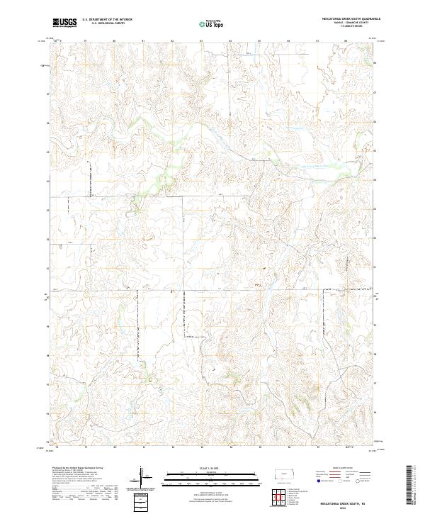 US Topo 7.5-minute map for Nescatunga Creek South KS