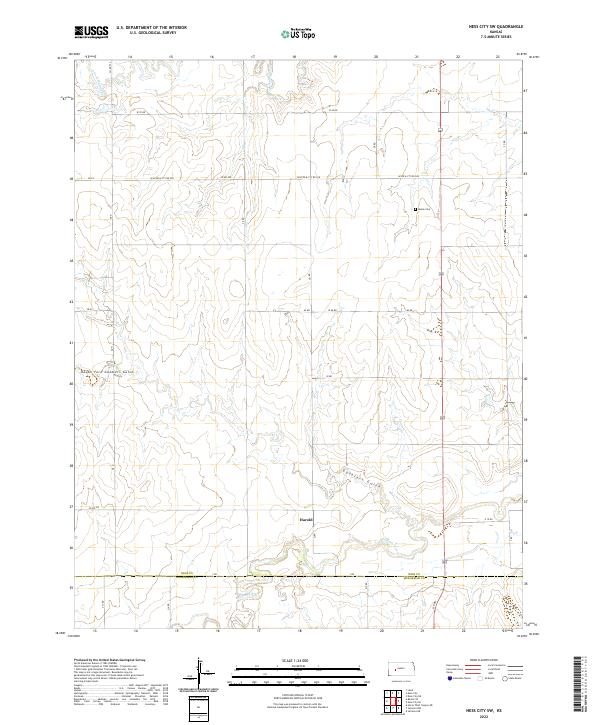 US Topo 7.5-minute map for Ness City SW KS