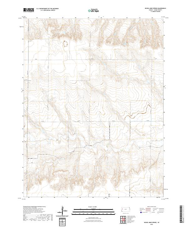 US Topo 7.5-minute map for Nickel Mine Spring KS