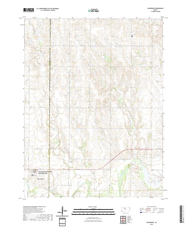 US Topo 7.5-minute map for Nicodemus KS