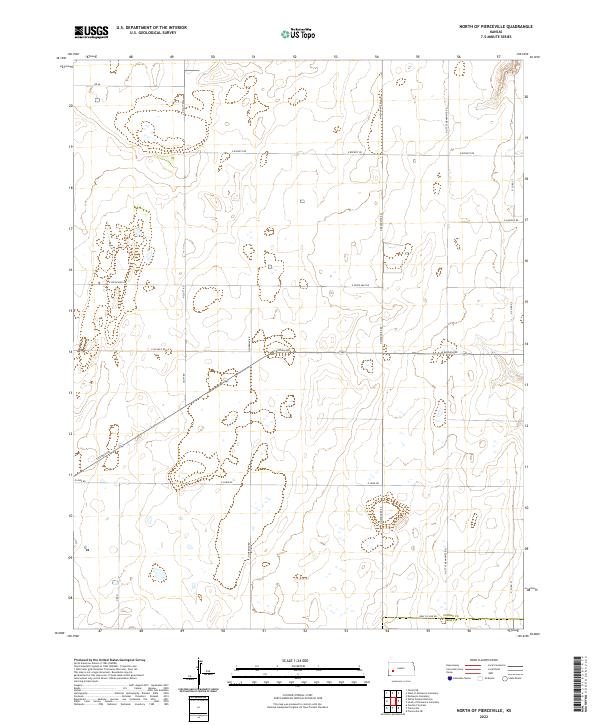 US Topo 7.5-minute map for North of Pierceville KS