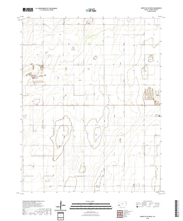 US Topo 7.5-minute map for North of Satanta KS