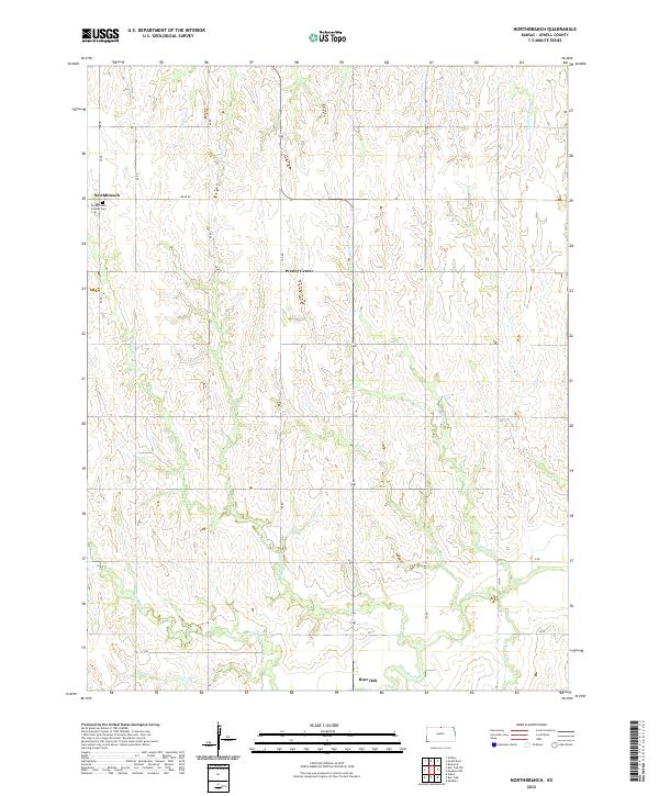 US Topo 7.5-minute map for Northbranch KS