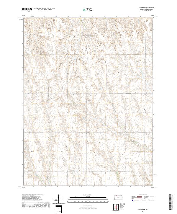 US Topo 7.5-minute map for Norton NE KS