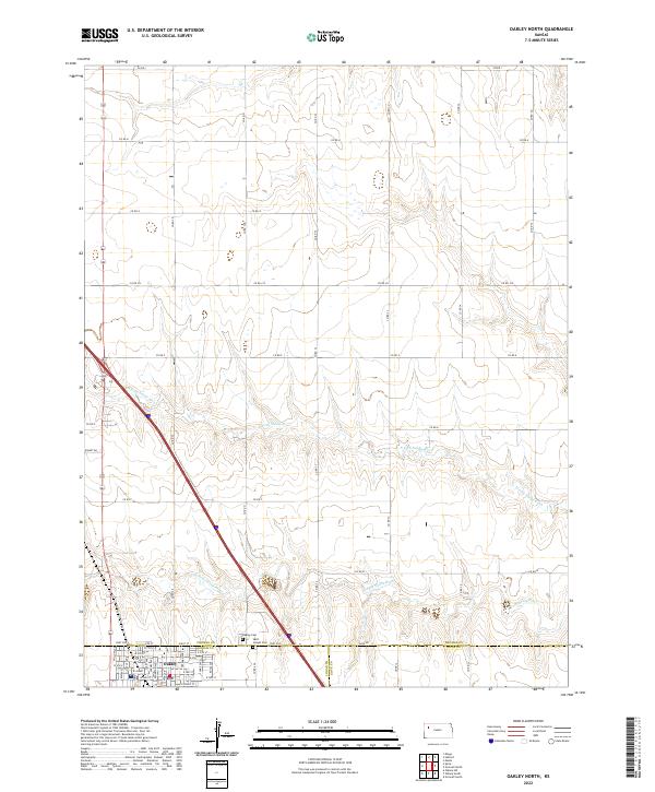 US Topo 7.5-minute map for Oakley North KS