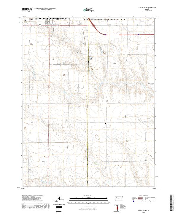 US Topo 7.5-minute map for Oakley South KS