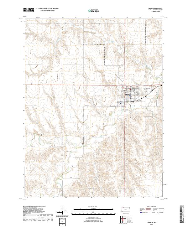 US Topo 7.5-minute map for Oberlin KS