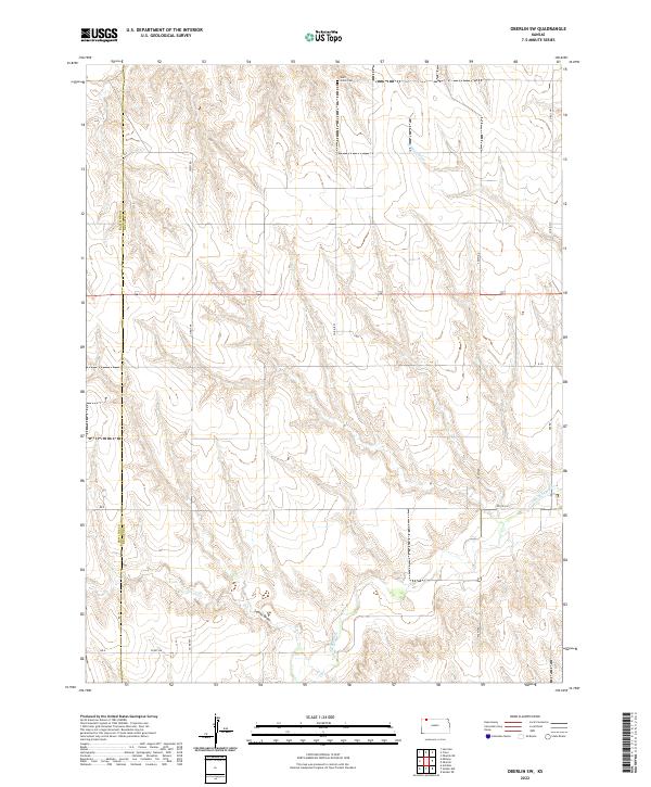 US Topo 7.5-minute map for Oberlin SW KS