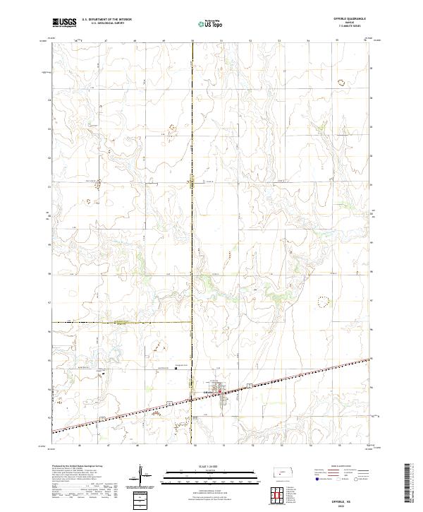 US Topo 7.5-minute map for Offerle KS