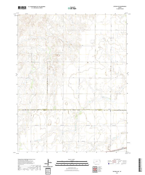 US Topo 7.5-minute map for Offerle NW KS