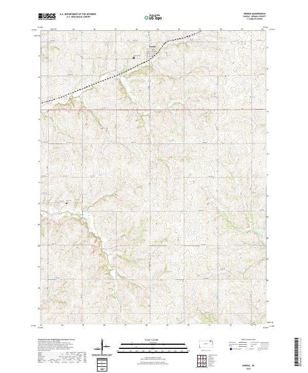 US Topo 7.5-minute map for Oneida KS