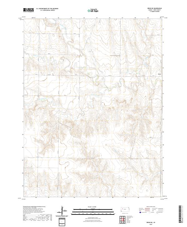 US Topo 7.5-minute map for Orion NE KS