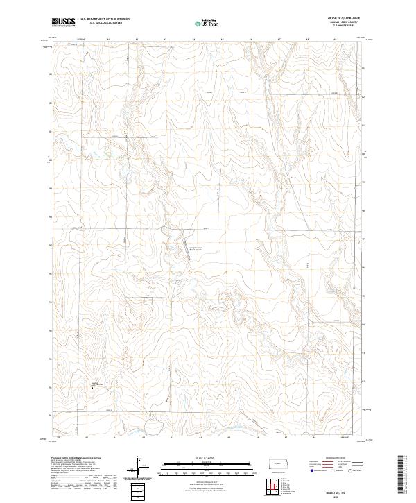 US Topo 7.5-minute map for Orion SE KS