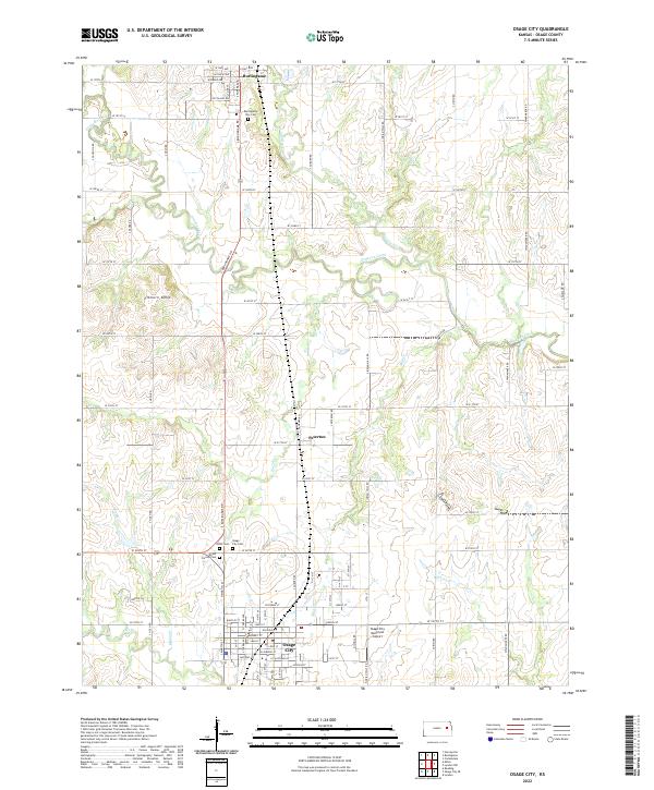 US Topo 7.5-minute map for Osage City KS