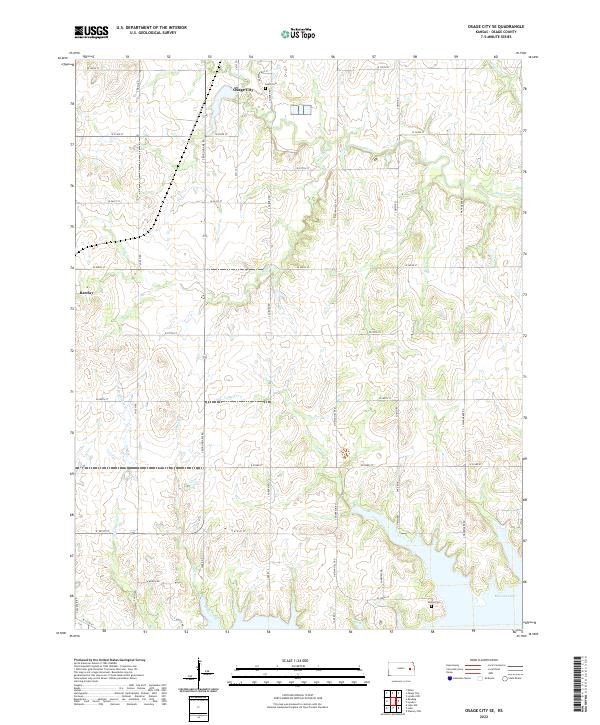 US Topo 7.5-minute map for Osage City SE KS