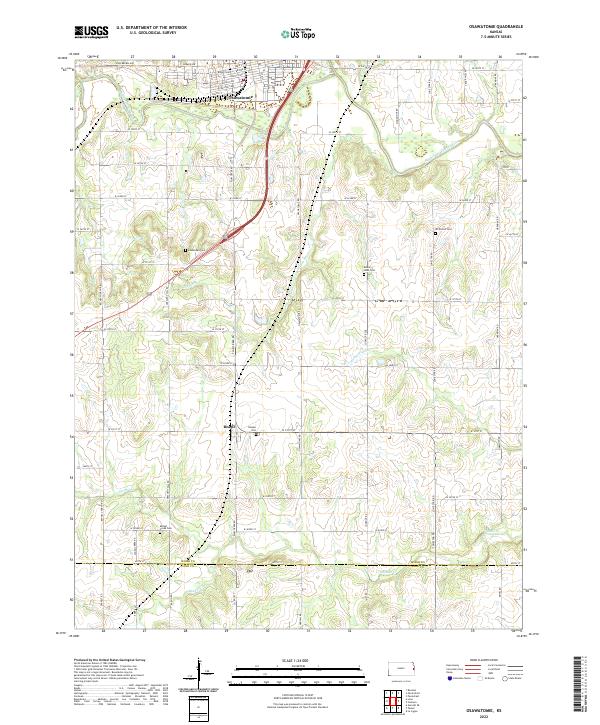 US Topo 7.5-minute map for Osawatomie KS