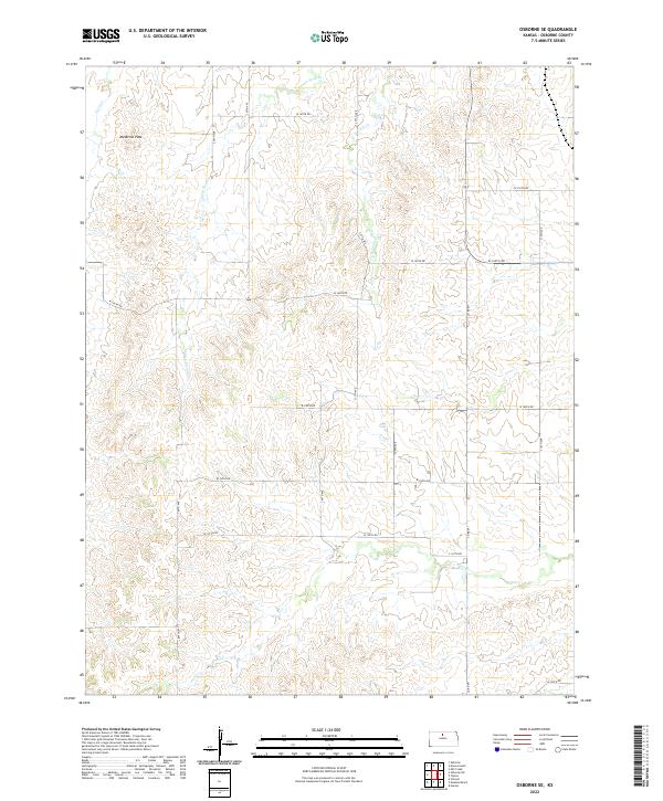 US Topo 7.5-minute map for Osborne SE KS