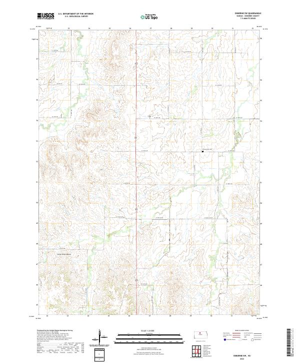 US Topo 7.5-minute map for Osborne SW KS