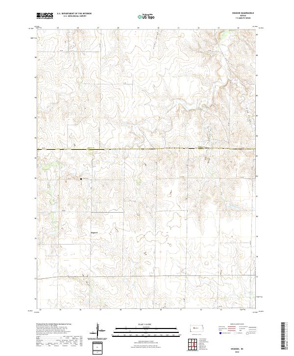 US Topo 7.5-minute map for Osgood KS