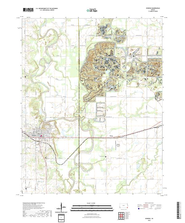 US Topo 7.5-minute map for Oswego KS