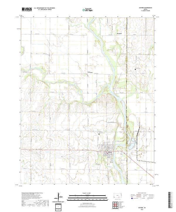 US Topo 7.5-minute map for Oxford KS