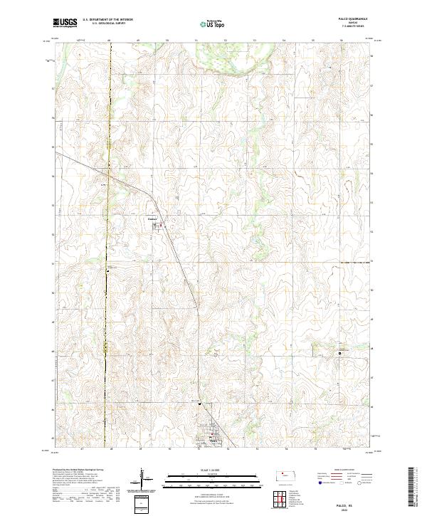 US Topo 7.5-minute map for Palco KS