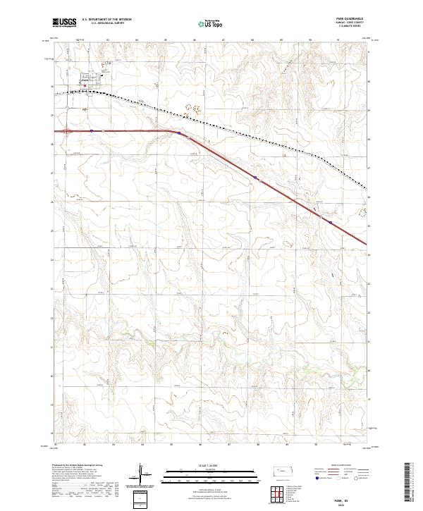 US Topo 7.5-minute map for Park KS