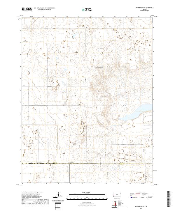 US Topo 7.5-minute map for Pawnee Mound KS