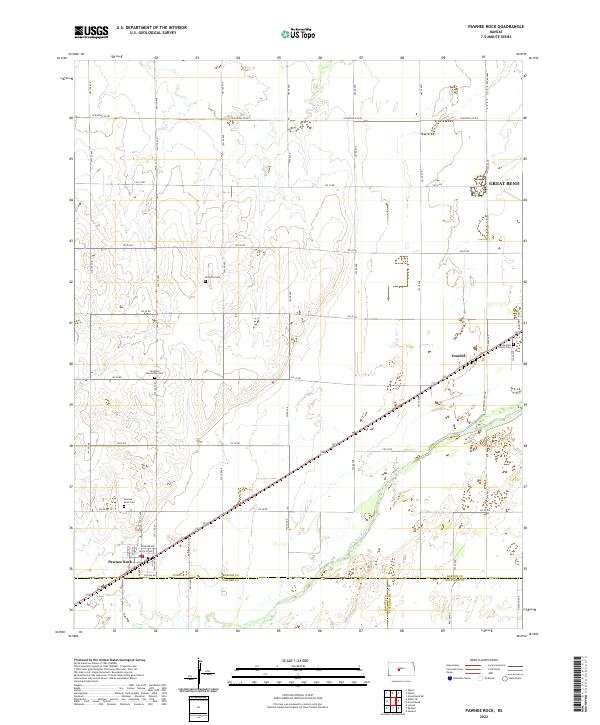 US Topo 7.5-minute map for Pawnee Rock KS