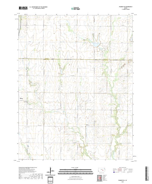 US Topo 7.5-minute map for Peabody SE KS