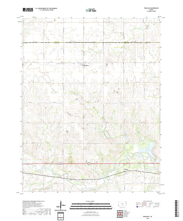 US Topo 7.5-minute map for Penalosa KS