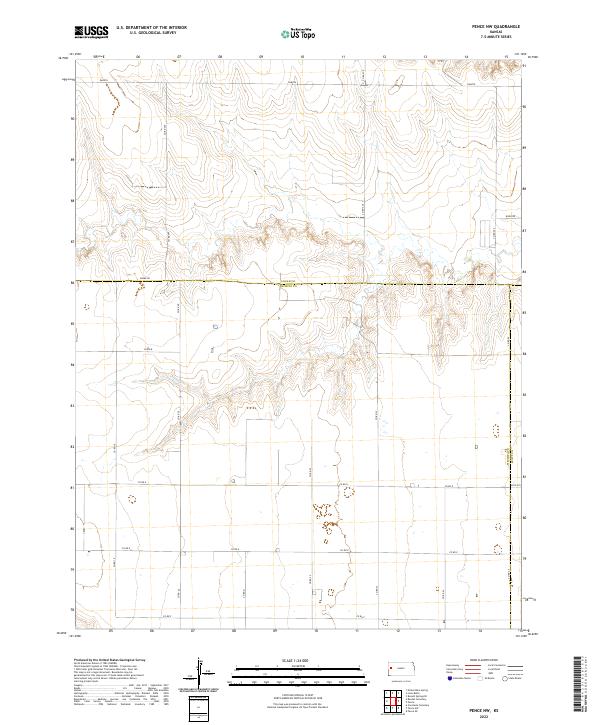 US Topo 7.5-minute map for Pence NW KS