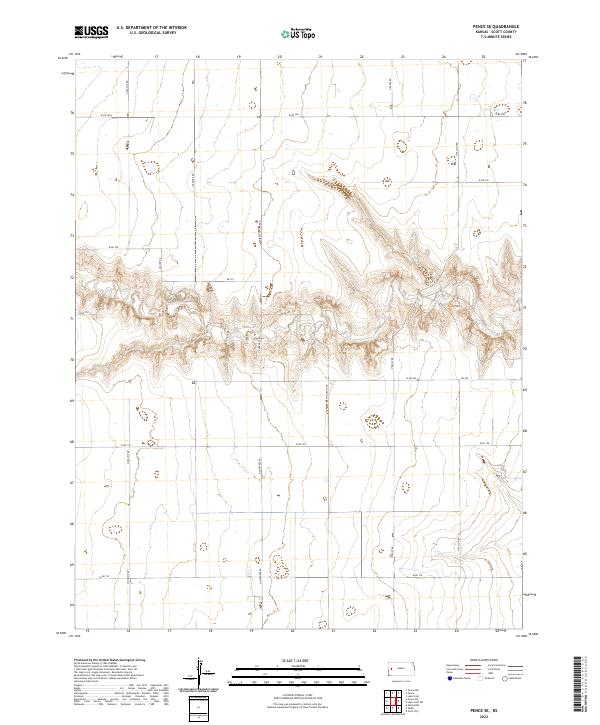 US Topo 7.5-minute map for Pence SE KS