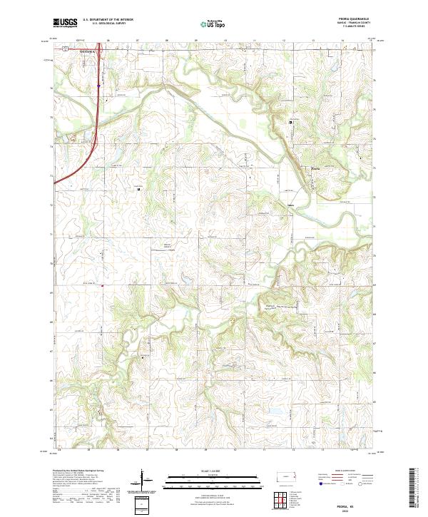 US Topo 7.5-minute map for Peoria KS