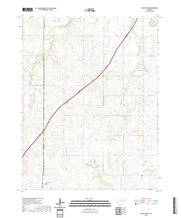 US Topo 7.5-minute map for Phenis Creek KS