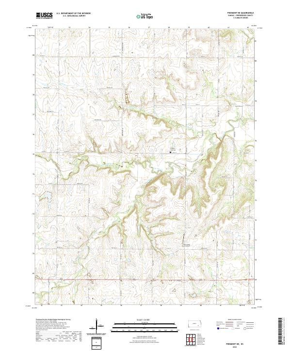 US Topo 7.5-minute map for Piedmont NE KS