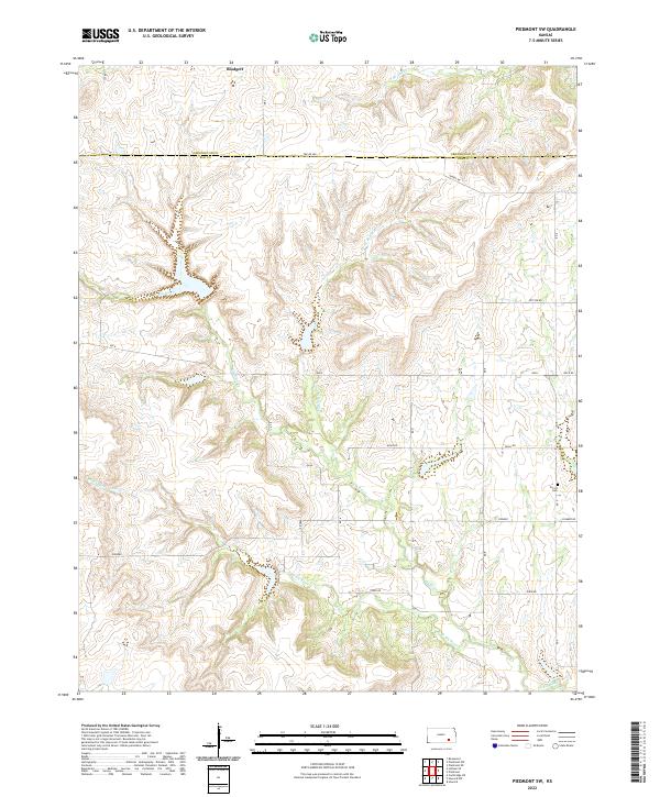 US Topo 7.5-minute map for Piedmont SW KS