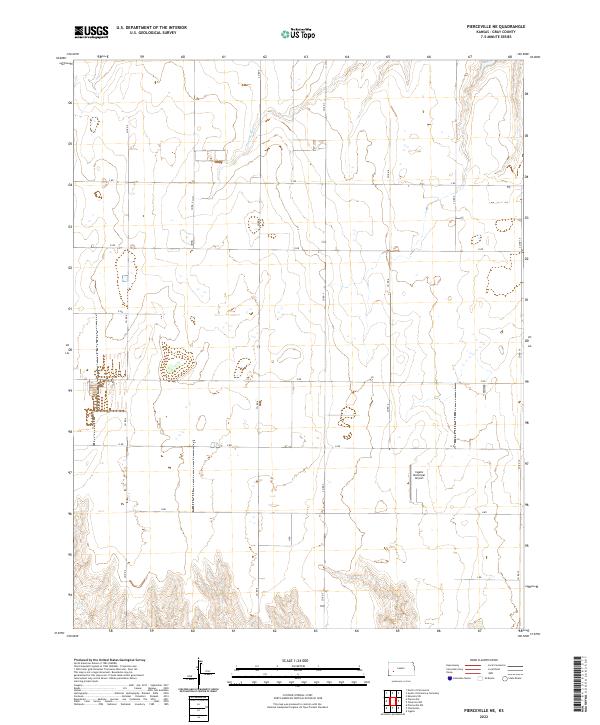 US Topo 7.5-minute map for Pierceville NE KS