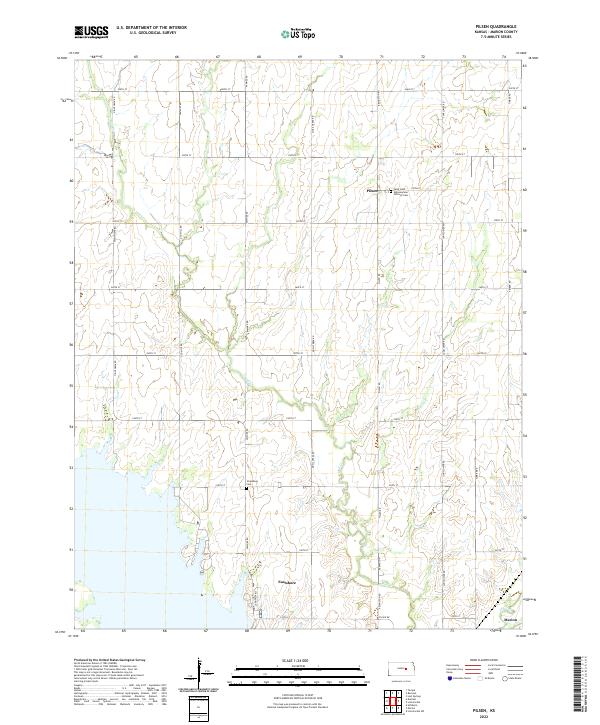 US Topo 7.5-minute map for Pilsen KS