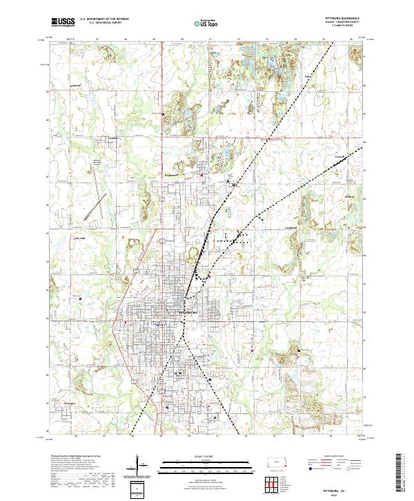 US Topo 7.5-minute map for Pittsburg KS