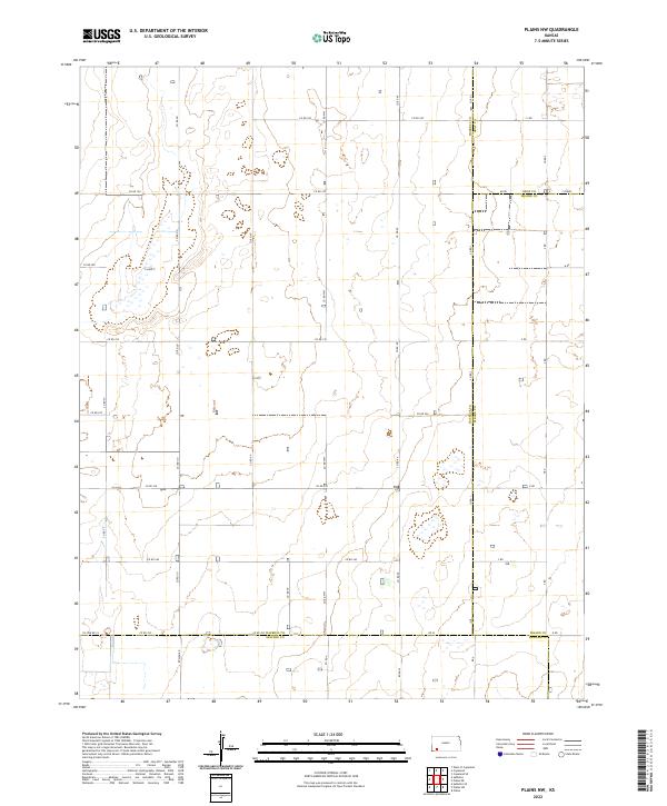 US Topo 7.5-minute map for Plains NW KS