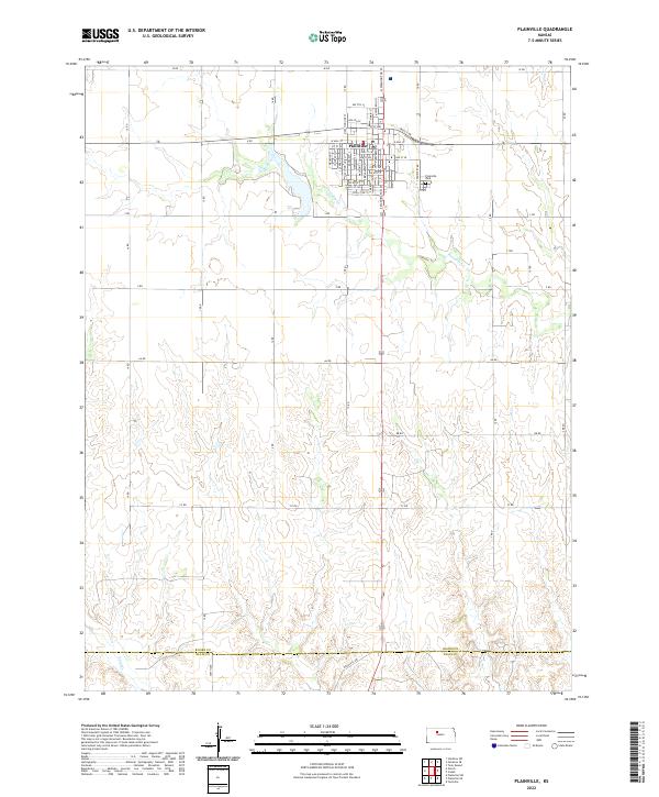 US Topo 7.5-minute map for Plainville KS