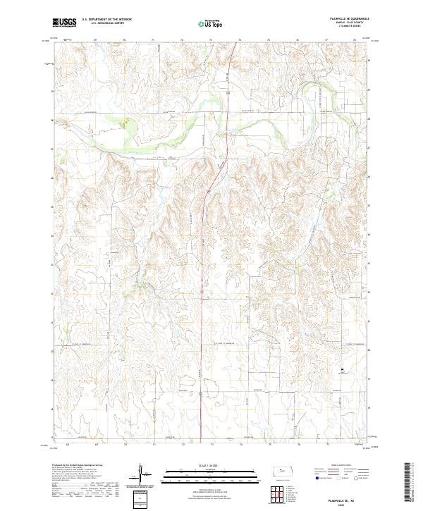 US Topo 7.5-minute map for Plainville SE KS