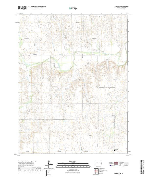 US Topo 7.5-minute map for Plainville SW KS