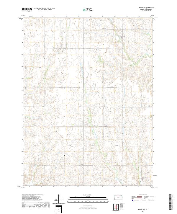 US Topo 7.5-minute map for Portis NW KS