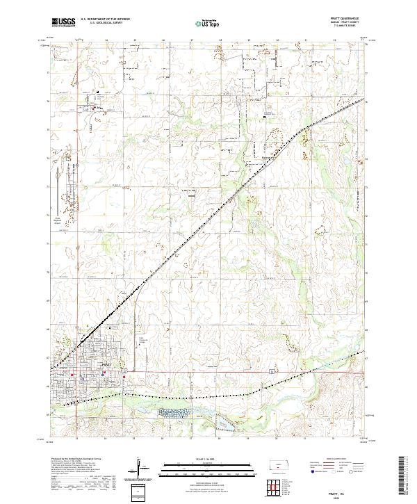 US Topo 7.5-minute map for Pratt KS