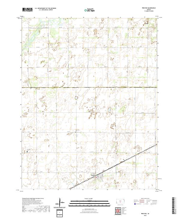 US Topo 7.5-minute map for Preston KS