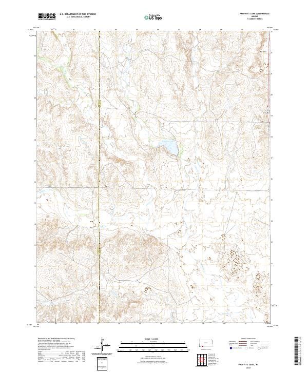 US Topo 7.5-minute map for Proffitt Lake KS