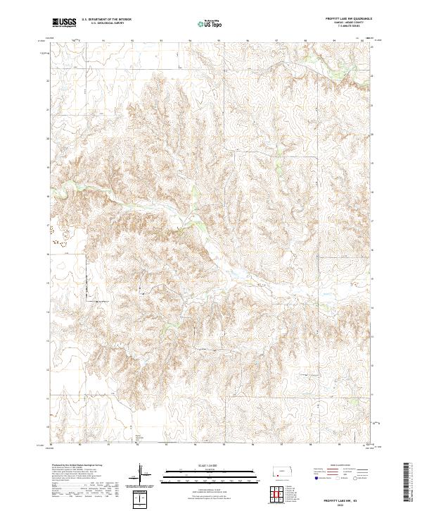 US Topo 7.5-minute map for Proffitt Lake NW KS